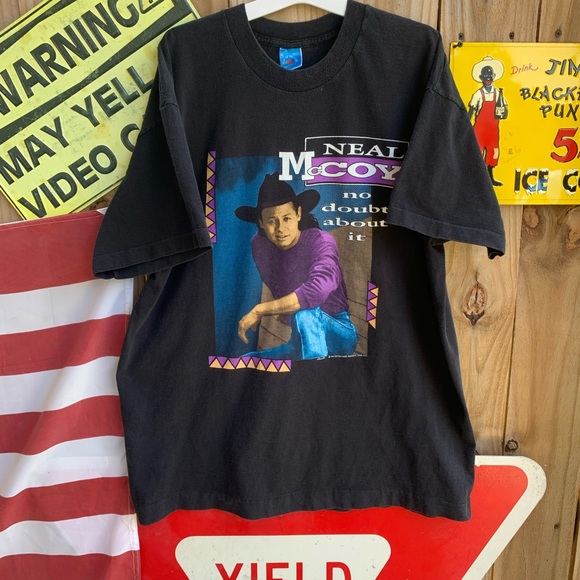 Vintage 90s Neal McCoy No Doubt About It 1994 Country Tour T-shirt Size XL